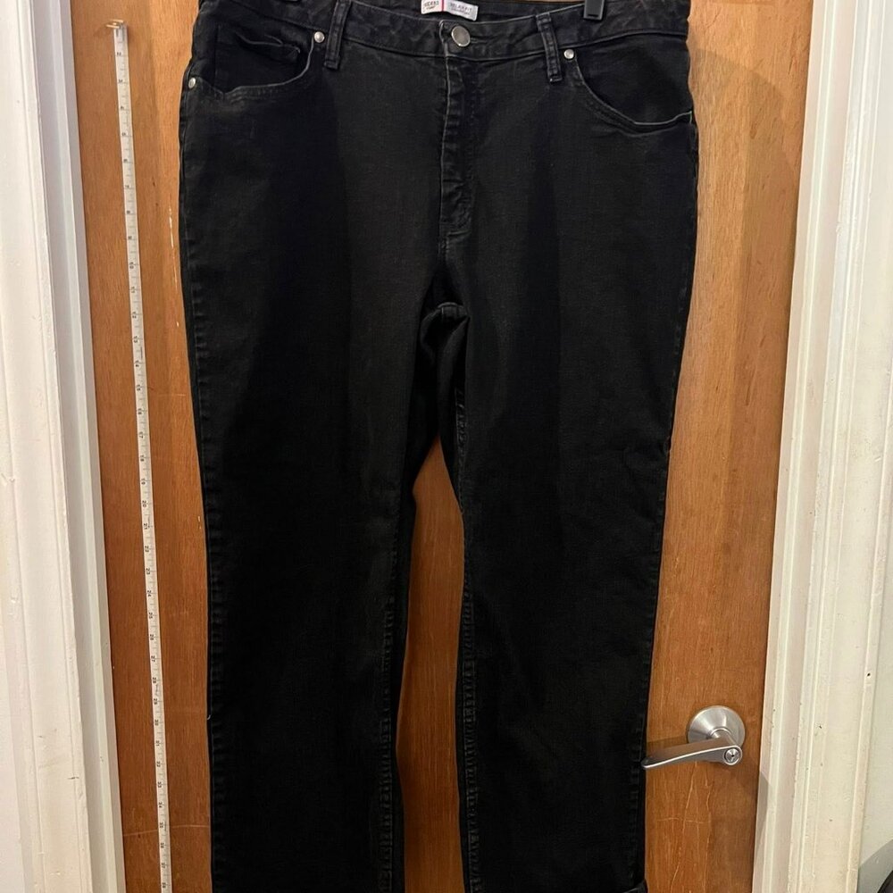 Size 16P - Riders By Lee - Relaxed Fit Black Jeans - W39"/28"